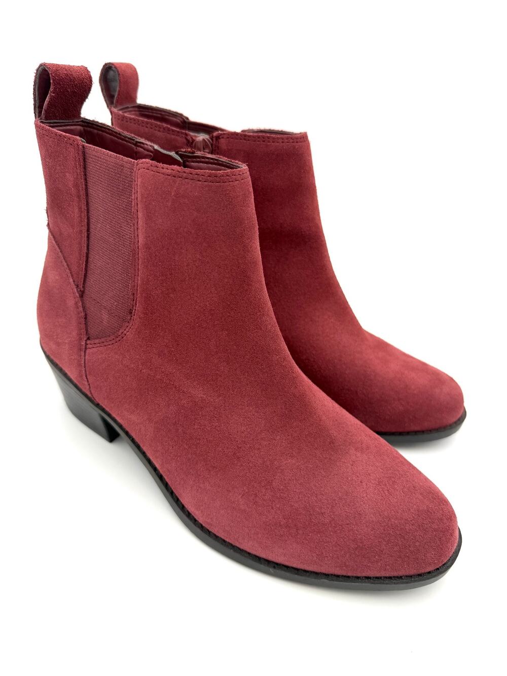 Vionic Roseland Suede Ankle Boots Rose Pink Mauve Suede size 7 / 37 Arch Support